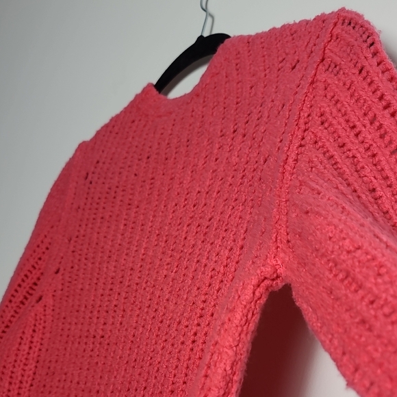 RAG & BONE Arizona Merino Wool Open Knit Sweater in Pink Size XS - Picture 16 of 16